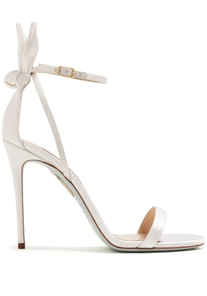 Aquazzura Bow Tie 105mm leather sandals - White