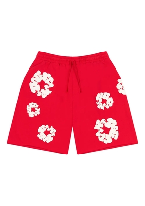 Denim Tears Wreath-print track shorts - Red