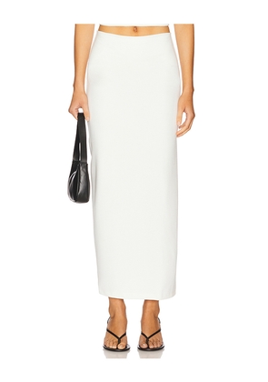 LESET Rio Side Slit Skirt in White. Size L. Also in M, XL.