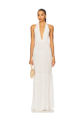 LSPACE Soller Maxi Dress in Cream. Size L. Also in XL.