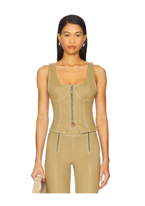 OW Collection Maple Top in Olive. Size L. Also in M, S, XS.