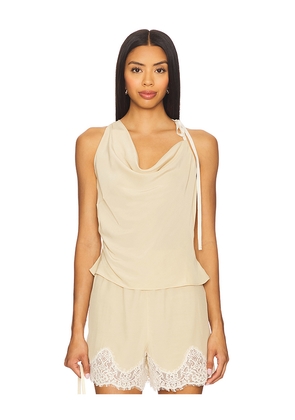 L'Academie by Marianna Tinah Top in Beige. Size L. Also in M, S, XL, XS, XXS.