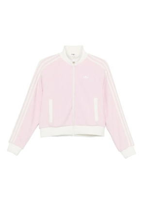adidas velour zipped sweatshirt - Pink