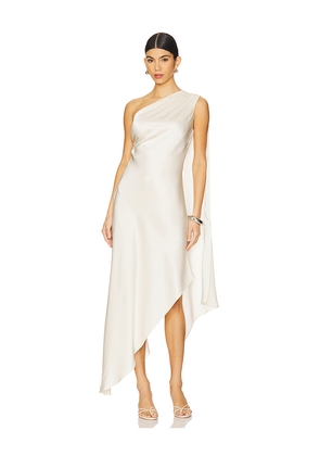 Lapointe Satin One Shoulder Dress in Cream. Size 2. Also in 4.