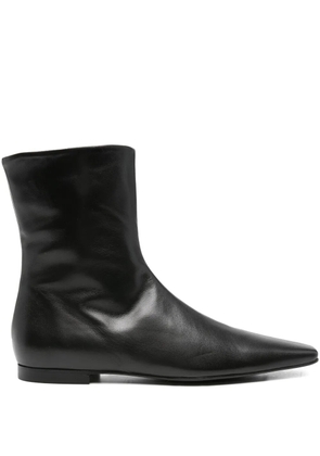 TOTEME zipped leather boots - Black