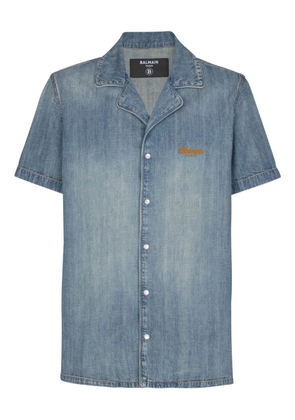 Balmain faded short-sleeved pajama shirt - Blue