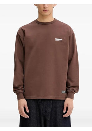 Neighborhood logo-print long-sleeve sweatshirt - Brown