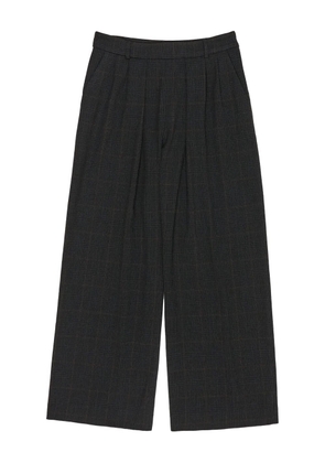 Bimba y Lola pleated check-print trousers - Grey