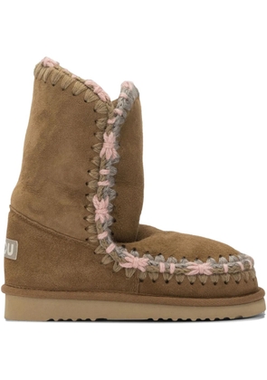 Mou stitch-detail ankle boots - Brown