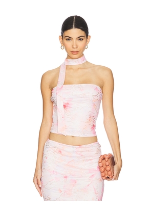 MORE TO COME Nina Strapless Top in Pink. Size L. Also in M, S, XL.