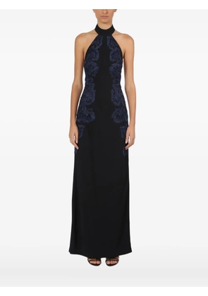 Lethicia Bronstein Minerva floral-embroidered dress - Black