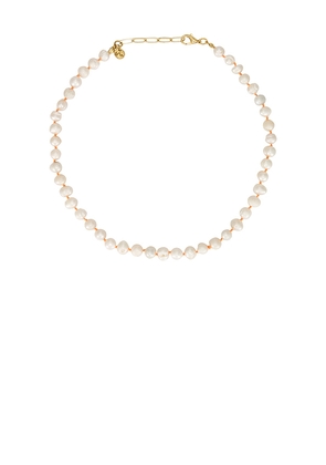 Maison Irem Pearl Lilly Necklace in Ivory.