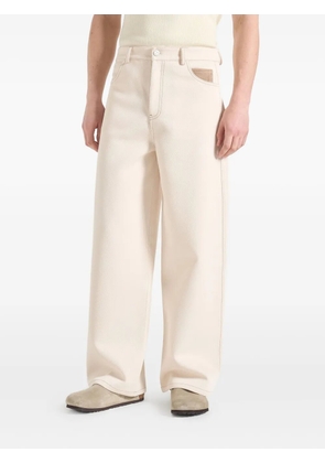 Manière De Voir Lazare wide-leg twill jeans - Neutrals