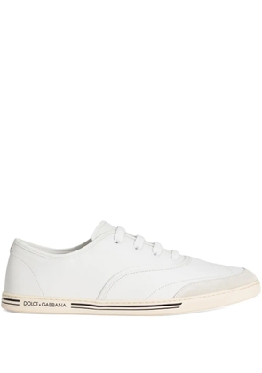 Dolce & Gabbana lace-up leather trainers - White
