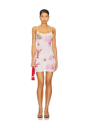 Leslie Amon Seafood Tank Dress in White. Size L. Also in S.