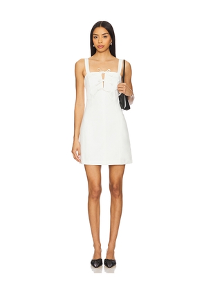 MINKPINK Imogen Tie Mini Dress in White. Size L. Also in M, S, XL, XS.