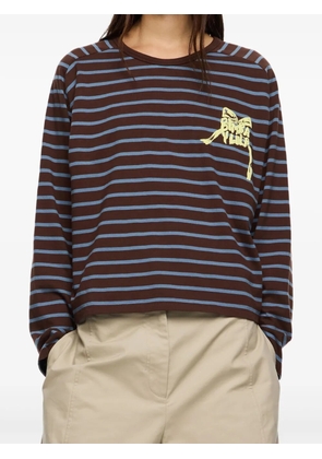 Bimba y Lola striped long-sleeve T-shirt - Brown