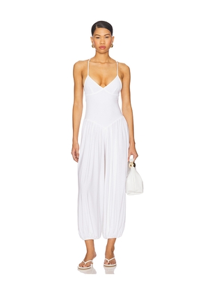Norma Kamali Kenny Jumpsuit in White. Size M. Also in S, XL.