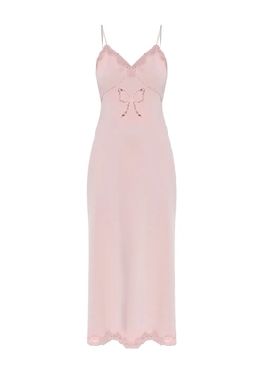 LoveShackFancy Manuela lace-trimmed bow dress - Pink