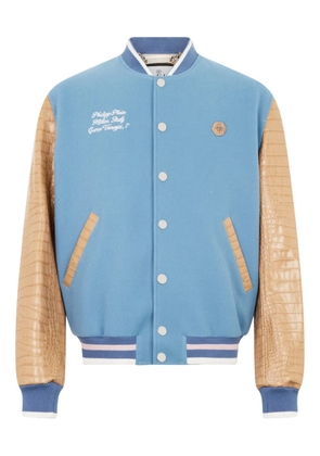 Philipp Plein blue bomber jacket