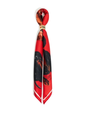 Bimba y Lola graphic-print scarf charm - Red
