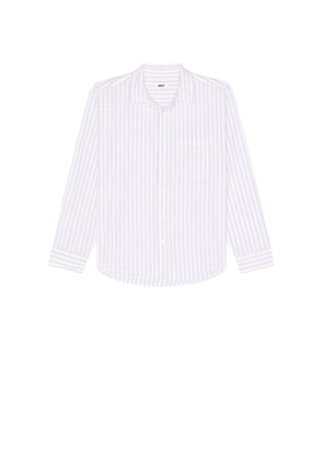 Obey Faro Woven Shirt in White. Size L. Also in XL/1X.