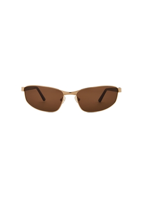 Lu Goldie Narcisa Sunglasses in Metallic Gold.