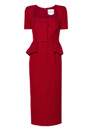 Roland Mouret bouclé midi dress - Red