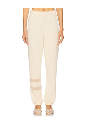 Michael Lauren Setton Mesh Contrast Pant in Nude. Size L. Also in XL, XS.