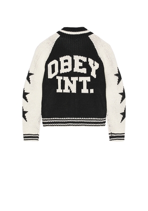 Obey Int. Cowichan Sweater in Black. Size L. Also in M, S.