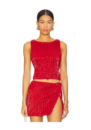 Lovers and Friends Selma Top in Red. Size L. Also in M, S, XL, XS, XXS.