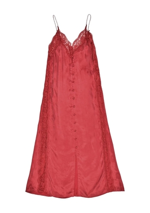 Bimba y Lola lace button midi dress - Red