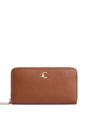 Coccinelle C-Me logo-plaque wallet - Brown