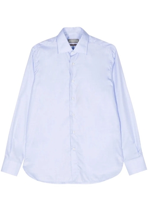 Canali check-pattern cotton shirt - Blue