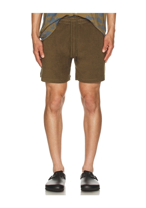 OAS Pine Terry Shorts in Olive. Size S. Also in XL/1X.