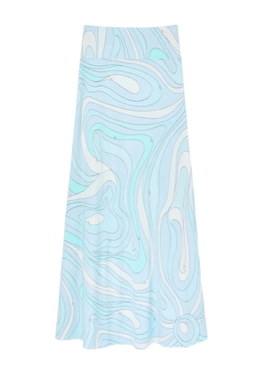 PUCCI marmo-print maxi skirt - Blue