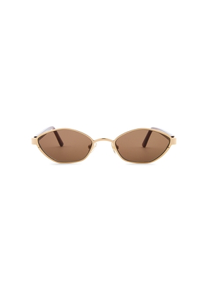 Lu Goldie Farrah Sunglasses in Brown.