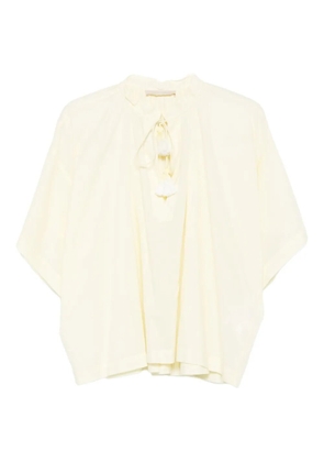 Vanessa Bruno tassel-neck cotton top - Yellow