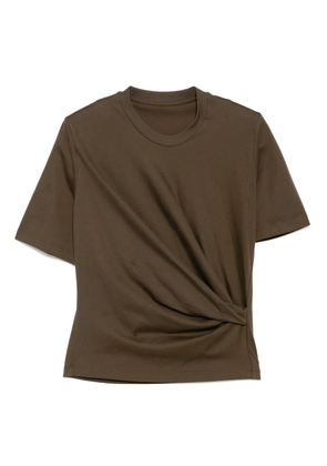 JNBY pleated T-shirt - Brown
