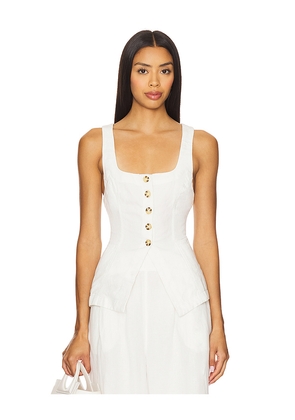 LSPACE Sofie Vest in White. Size L. Also in M, S, XS.