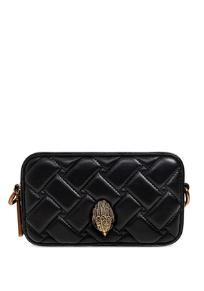 Kurt Geiger London small Kensington quilted appliqué clutch bag - Black