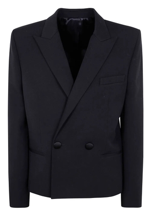 Balmain wool double-breasted blazer - Black