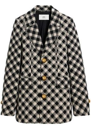 AMI Paris check-pattern jacket - Black