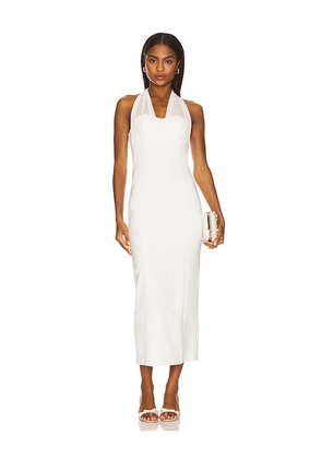 MORE TO COME Fiona Midi Dress in White. Size L. Also in M, S, XL, XS, XXS.