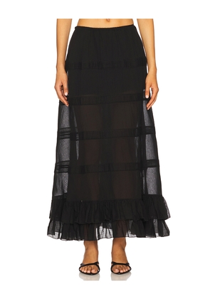 Mirror Palais Maxi Skirt in Black. Size L. Also in M, S, XS.