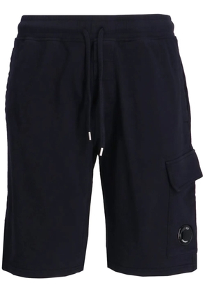 C.P. Company Lens-detail fleece track shorts - Blue