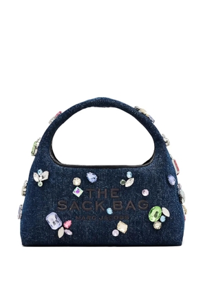 Marc Jacobs crystal-embellished denim shoulder bag - Blue