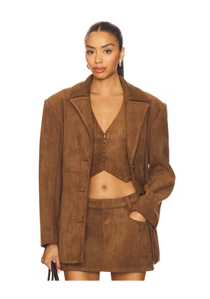Nakedvice The Brooklyn Blazer in Brown. Size L. Also in M, S, XL, XS.