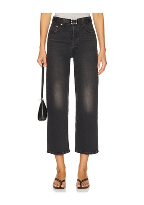 LEVI'S Ribcage Straight Ankle Jeans in Black. Size 24. Also in 25, 26, 27, 28, 29, 30, 31.