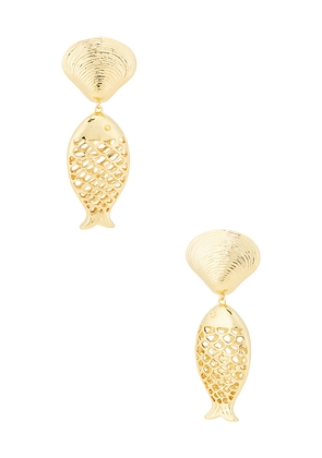LELET NY Shelby Earrings in Metallic Gold.